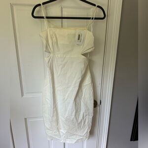 Julie Mei White Midi dress with cutouts Size L